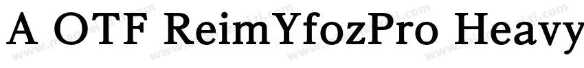 A OTF ReimYfozPro Heavy字体转换